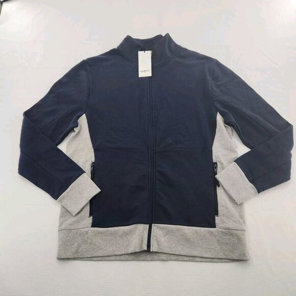 Goodfellow & Co Mens Size Large Standard Fit Track Jacket Jamestown Blue - Picture 1 of 8